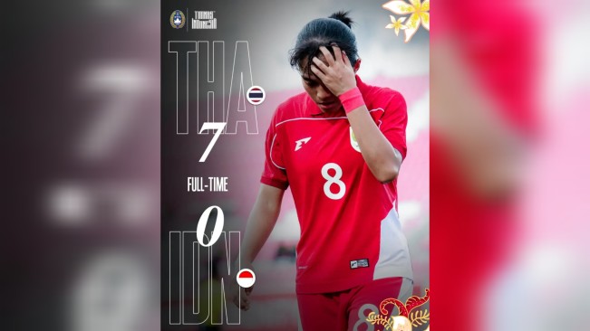 Hasil akhir Timnas Putri Indonesia vs Thailand. [Instagram]